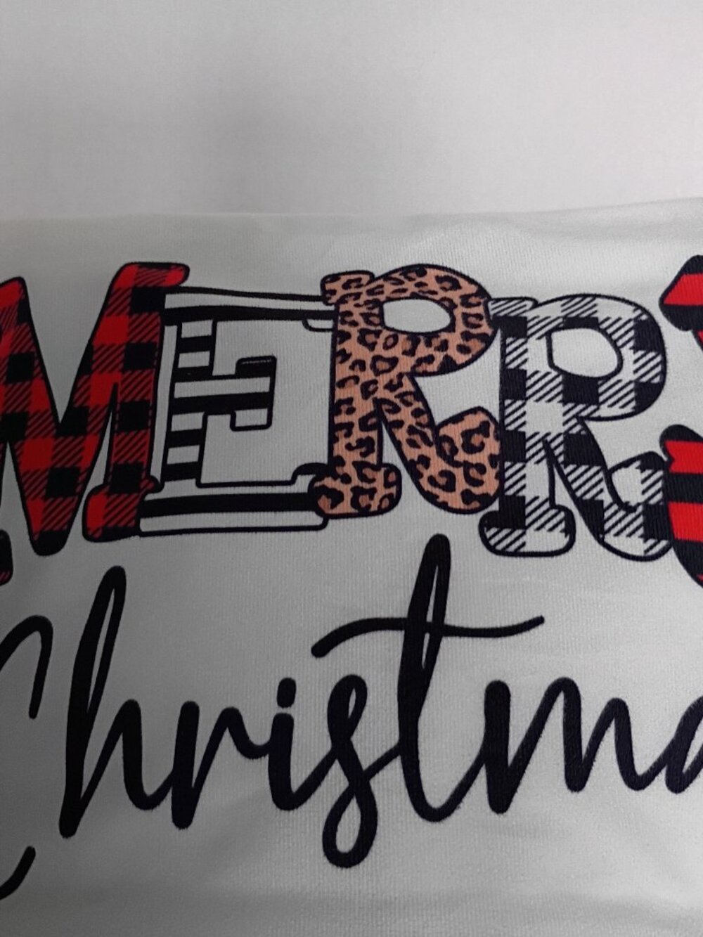 FLEECE PILLOW COVER " MERRY CHRISTMAS" RECTANGER 11.5" BY 18.5"